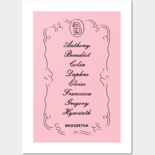 Womens Bridgerton Character Name Stack Posters and Art